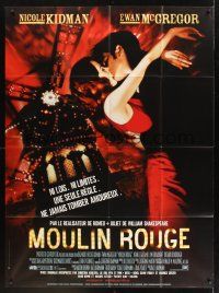 8p396 MOULIN ROUGE French 1p '01 sexy Nicole Kidman, Ewan McGregor, great image!