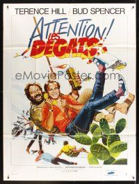 8p402 NOT TWO BUT FOUR French 1p '84 wacky art of Terence Hill & Bud Spencer by Michel Landi!
