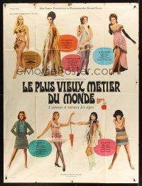 8p405 OLDEST PROFESSION teaser French 1p '68 art of Raquel Welch & 7 sexy co-stars by Yves Thos!