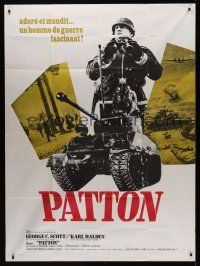 8p409 PATTON French 1p '70 General George C. Scott military World War II classic!