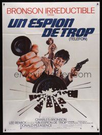 8p448 TELEFON French 1p '78 great artwork, they'll do anything to stop Charles Bronson!