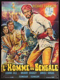 8p449 TEMPLE OF A THOUSAND LIGHTS French 1p '66 Umberto Lenzi, cool art by Constantin Belinsky!