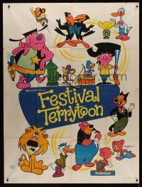 8p450 TERRYTOON FESTIVAL French 1p '60s Grinsson artwork of cartoon characters!
