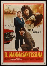 8p017 BIG MAMMA Italian 1p '79 cool Crovato art of Mafia boss & screaming woman!