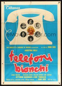 8p024 CAREER OF A CHAMBERMAID Italian 1p '76 Dino Risi's Telefoni Bianchi, great phone art!