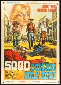 8p049 FIVE THOUSAND DOLLARS ON ONE ACE Italian 1p '66 Alfonso Balcazar's Los Pistoleros de Arizona
