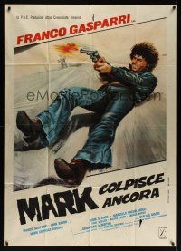 8p097 MARK STRIKES AGAIN Italian 1p '76 Franco Gasparri's Mark colpisce ancora, cool art!
