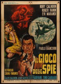 8p112 OUR MEN IN BAGHDAD Italian 1p '66 Paolo Bianchini's Il gioco delle spie, spy Rory Calhoun!