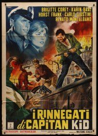 8p178 VOYAGE TO DANGER Italian 1p '62 cool action-packed artwork by Renato Casaro!