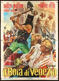 8p193 BLOOD OF THE EXECUTIONER Italian 2p '63 Luigi Capuano's Il boia di Venezia, cool Casaro art!