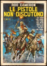 8p194 BULLETS DON'T ARGUE Italian 2p '64 art of Rod Cameron & cowboys by Rodolfo Gasparri!