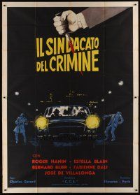 8p204 ENEMY IN THE SHADOWS Italian 2p '60 completely different art of criminals by Borghesi!