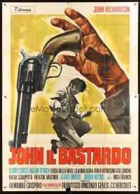 8p227 JOHN THE BASTARD Italian 2p '67 cool spaghetti western art by Rodolfo Gasparri!