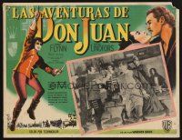 8r119 ADVENTURES OF DON JUAN Mexican LC '49 cool image from swashbuckling adventure!