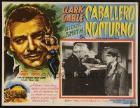 8r121 ANY NUMBER CAN PLAY Mexican LC '49 cool artwork of gambler Clark Gable, Alexis Smith!