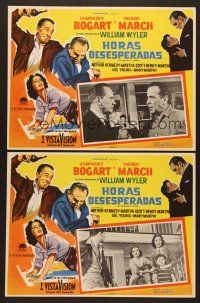 8r104 DESPERATE HOURS 8 Mexican LCs '55 Humphrey Bogart, Fredric March, William Wyler thriller!