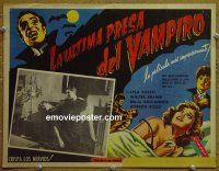 8r152 PLAYGIRLS & THE VAMPIRE Mexican LC '63 Italian horror, cool art of vampire & sexy girl!