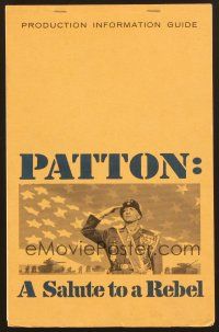 8r090 PATTON production information guide '70 General George C. Scott military WWII classic!