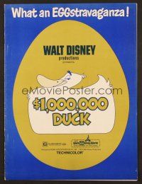8r168 $1,000,000 DUCK pressbook '71 everyone quacks up at Disney's 24-karat layaway plan!