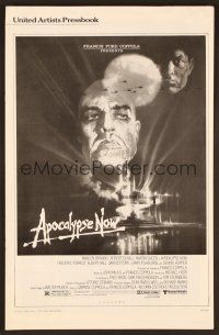 8r184 APOCALYPSE NOW pressbook '79 Francis Ford Coppola, classic Bob Peak art of Marlon Brando!