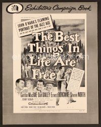 8r198 BEST THINGS IN LIFE ARE FREE pressbook '56 Michael Curtiz, Gordon MacRae, Sheree North!
