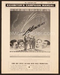 8r356 HUNTERS pressbook '58 jet pilot drama, Robert Mitchum & Robert Wagner, May Britt!