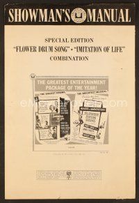 8r361 IMITATION OF LIFE/FLOWER DRUM SONG pressbook '65 the biggest drama & the brightest musical!