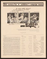 8r455 OF LOVE & DESIRE pressbook '63 Richard Rush, Merle Oberon had so many men in her life!