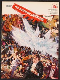 8r478 POSEIDON ADVENTURE pressbook '72 Gene Hackman & Stella Stevens escaping by Mort Kunstler!