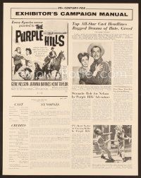 8r482 PURPLE HILLS pressbook '61 Gene Nelson & Joanna Barnes in Arizona!