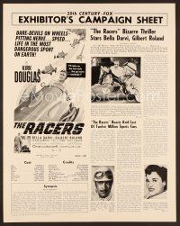 8r484 RACERS pressbook R61 Kirk Douglas, sexy Bella Darvi, car racing!