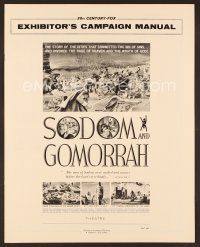 8r542 SODOM & GOMORRAH pressbook '63 Robert Aldrich, Pier Angeli, wild art of sinful cities!