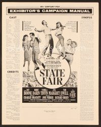 8r552 STATE FAIR pressbook '62 Pat Boone, Rodgers & Hammerstein musical!