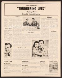 8r591 THUNDERING JETS pressbook '58 United States Air Force, Rex Reason, Dick Foran!