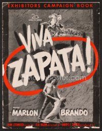8r600 VIVA ZAPATA pressbook '52 Marlon Brando, Jean Peters, Anthony Quinn, John Steinbeck