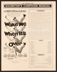 8r602 WAKE ME WHEN IT'S OVER pressbook '60 Ernie Kovacs in the funniest picture since fun was born
