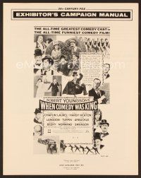 8r610 WHEN COMEDY WAS KING pressbook '60 Charlie Chaplin, Buster Keaton, Laurel & Hardy, Langdon!