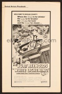8r612 WHITE LIGHTNING pressbook '73 moonshine bootlegger Burt Reynolds, Diana Ladd!