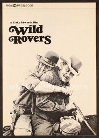 8r619 WILD ROVERS pressbook '71 close up of William Holden & Ryan O'Neal on horse, Blake Edwards