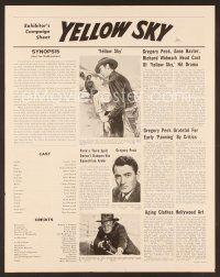8r628 YELLOW SKY pressbook R52 Gregory Peck & Anne Baxter, Richard Widmark!