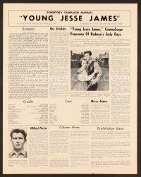 8r632 YOUNG JESSE JAMES pressbook '60 wanted teenage outlaw Ray Stricklyn!