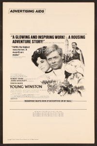 8r634 YOUNG WINSTON pressbook '72 Anne Bancroft & Robert Shaw as Randolph Churchill!