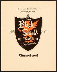 8r070 BLACK SHIELD OF FALWORTH promo brochure '54 Tony Curtis & Janet Leigh!