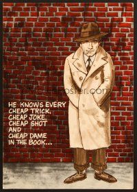 8r072 CHEAP DETECTIVE promo brochure '78 pop-out artwork of private eye Peter Falk!