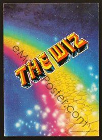 8r081 WIZ promo brochure '78 Diana Ross, Michael Jackson, Richard Pryor, the Wizard of Oz!