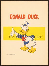 8r055 DONALD DUCK mini window card '40s great artwork of Donald!