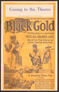 8r202 BLACK GOLD pressbook '27 Norman Studios all-black thrilling epic of the oil fields!