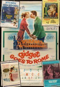 8s038 LOT OF 5 UNFOLDED 40x60s lot '62 - '64 Gidget Goes to Rome, Diamond Head, Chalk Garden + more!