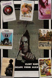 8s045 LOT OF 22 UNFOLDED AND TRI-FOLDED ONE-SHEETS lot '72 - '88 Escape from Alcatraz + more!