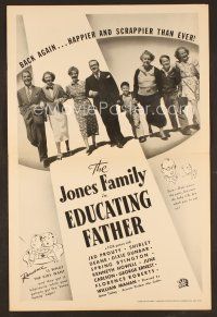 8s260 EDUCATING FATHER pressbook '36 Jed Prouty, Spring Byington, The Jones Family!